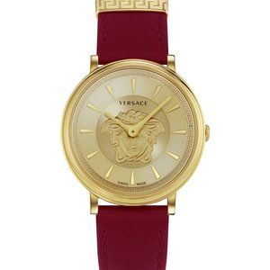 Versace 38mm Red Strap Watch! New!